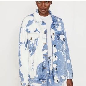 Frame Denim Le Oversized Jacket in Baltic Splash NWOT